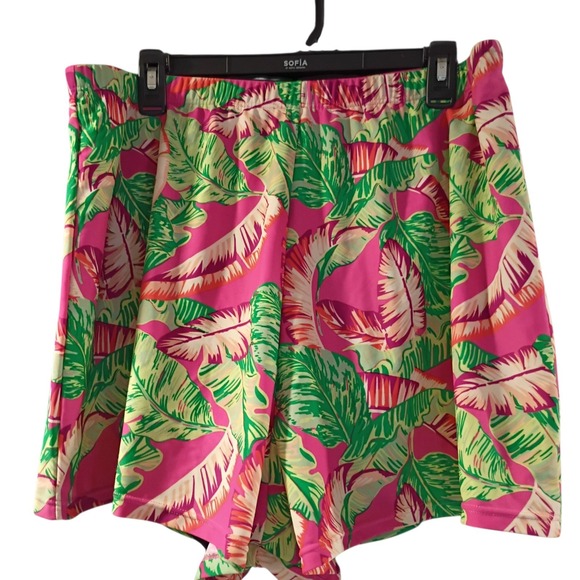 Blair Other - Blair Women's Size 20 Pink and Green Hawaiian Swim Summer Bottoms Shorts EUC